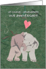Sweet Anniversary Elephants for Partner card
