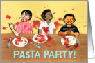 Spaghetti Food Fight, Pasta Party Invite card