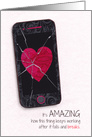 Broken Heart-Smartphone Card to Support a Friend After Breakup card