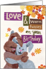 Bunny Hug Birthday Card
