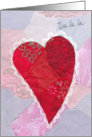 Paper Patchwork Valentine Heart Sings card