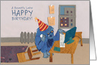 Beastly Late Happy Birthday card