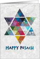 Passover Star of David in Colorful Mosaic card