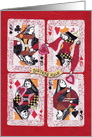 Four Queens from a Deck of Cards: Thinking of You, Sister card