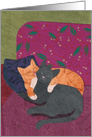 Two Cats on a Purple Couch, Blank card