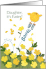 Spring Chick for Easter Wishes to Daughter card