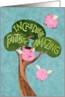 Pigs Flying Graduation Congratulations card