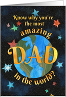 Amazing Dad Because I Said So Father’s Day card