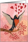 Joyful Songbird for Valentine’s Day card