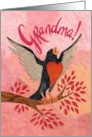 Valentine Bird Sings for Grandma card