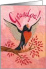 Valentine Bird Sings for Grandpa card