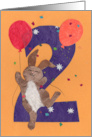 2nd Birthday Bunny Jumps for Joy card