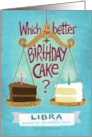 Libra Birthday Cake card