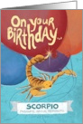 Scorpio Birthday with Balloons card