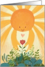 Thank You to Teacher with Sun Loving Flower card