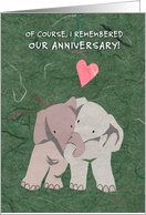 Sweet Anniversary Elephants for Partner card