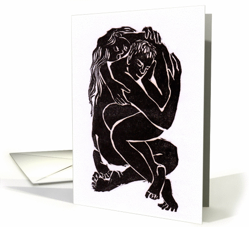 The Embrace for Wedding Day Congratulations card (1453880)