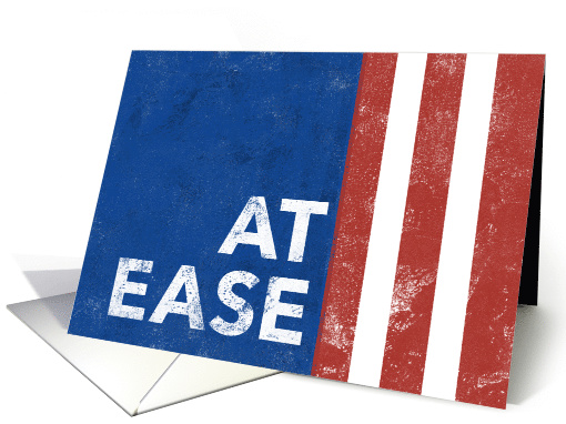 Congratulations Retiring from Military: Bold Type AT EASE card