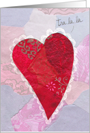 Paper Patchwork Valentine Heart Sings card