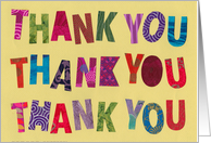 Colorful Thank Yous card