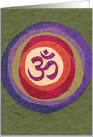 Om for Peace in the New Year card