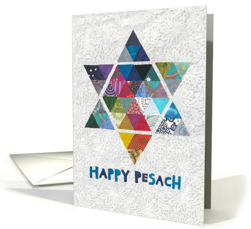 Passover Star of David in Colorful Mosaic card (1513728)