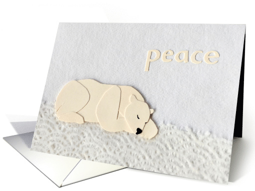 Holiday Wish for Peace and Polar Bear card (1549106)