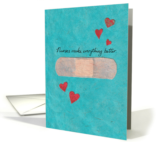 Love in a Bandaid on Nurse's Day card (1563862)