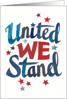 United We Stand on July 4th card