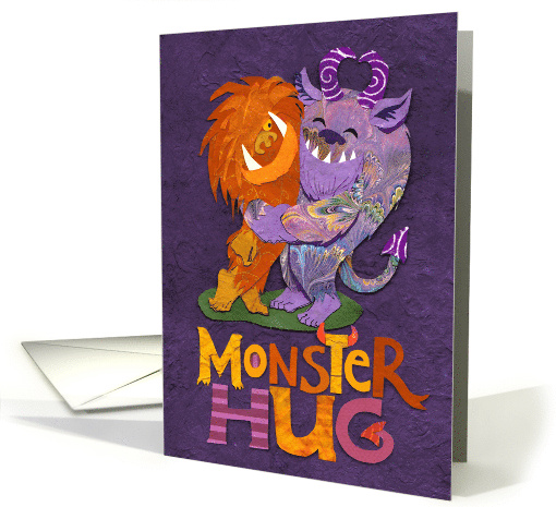Monster Hugs for Halloween for Kids card (1641880)