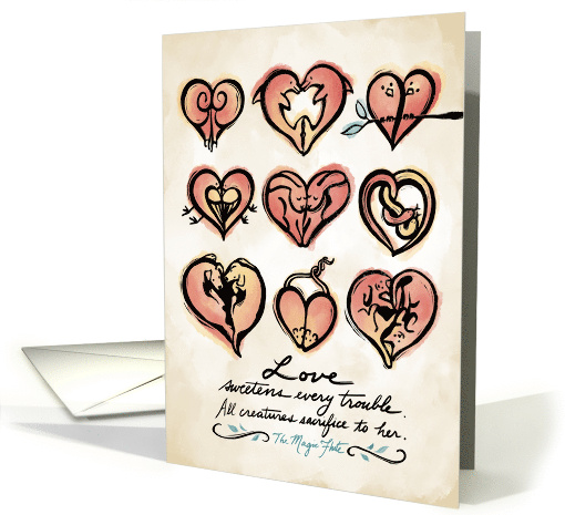 All Creatures Sacrifice to Love Mozart Anniversary card (1660302)