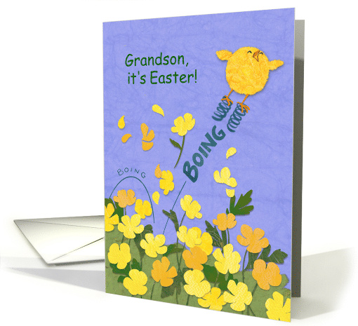 Spring Chick for Easter Wishes to Grandson card (1672532)