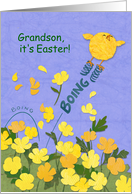 Spring Chick for Easter Wishes to Grandson card