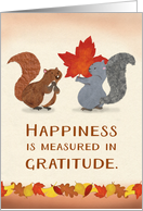 Squirrels and a Marvelous Leaf Thanksgiving card