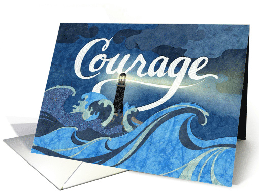 Lighthouse in the Storm in Sympathy for Courage card (1703016)