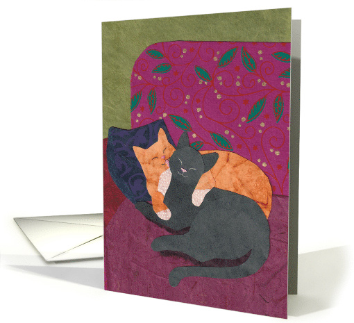 Thank you for the Gift Two Cats Curled Together card (1721548)