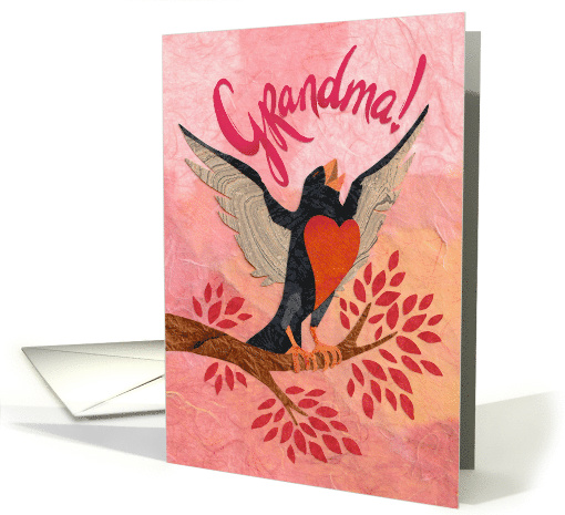 Valentine Bird Sings for Grandma card (1750494)