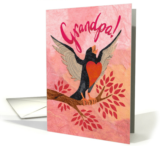 Valentine Bird Sings for Grandpa card (1750498)