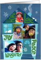 Holiday Wishes from Our Home Custom Photos card