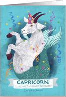Party Capricorn Birthday card
