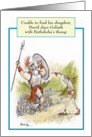 Jewish Humor David Goliath Biblical Anniversary Card for Wife card