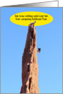 Butthead Peak Rock Climber Funny Birthday Card