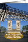 Eiffel Tower Arc de Triomphe Monuments Funny Romantic Anniversary Card