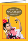 Spanish Zen One Castanet Clapping Funny Birthday Card