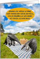 Anteater Picnic Forgot Ants Funny Anniversary Card For Spouse card