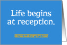 Life Reception Helping Hand Fertility Clinic Funny Encouragement Card