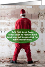 Restless Hand Syndrome Santa Claus Funny Adult Christmas Card
