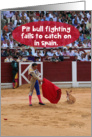 Pit Bull Fighting Fails in Spain Funny Birthday Card