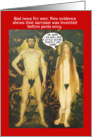 Adam Eve Sarcasm Before Penis Envy Funny Friendship Card