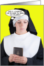Nun Exorcise Burn Calories Weight Loss Dieting Encouragement Card